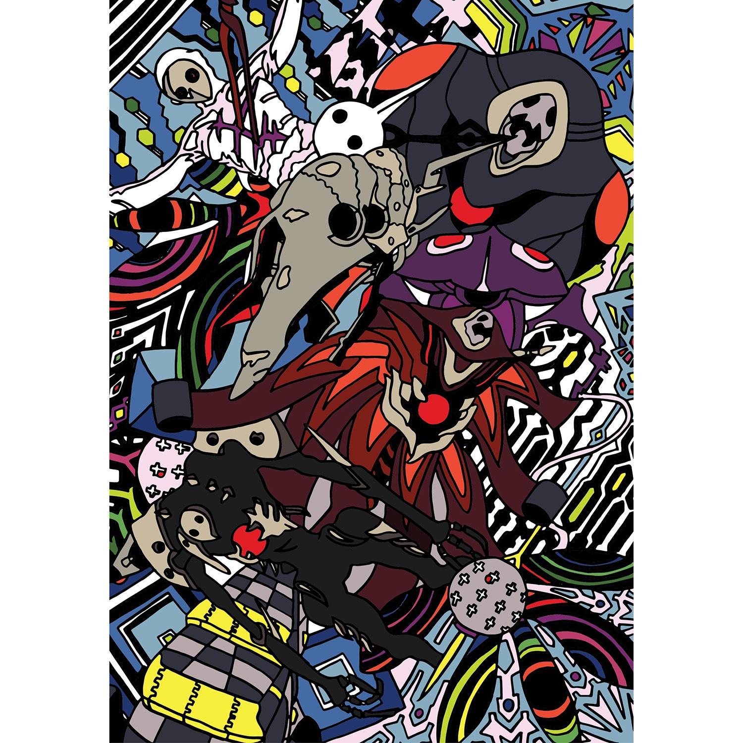 EVA Abstract Art Cutsew (BLACK(SHITO))