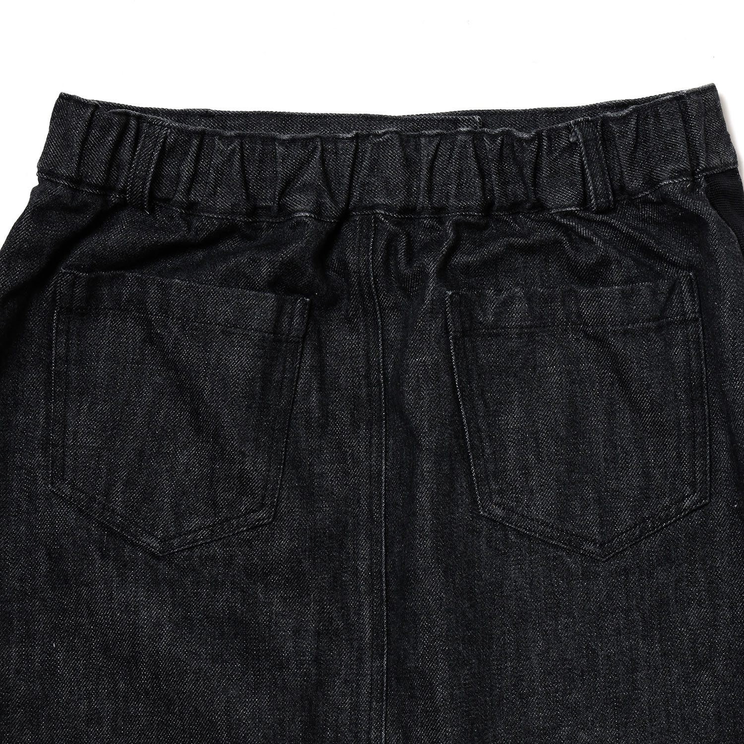 Button Fly Denim Skirt (BLACK)