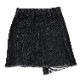 Button Fly Denim Skirt (BLACK)