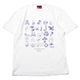 TYPOGRAPHY OF EVA index T-Shirt β（WHITE×PURPLE）
