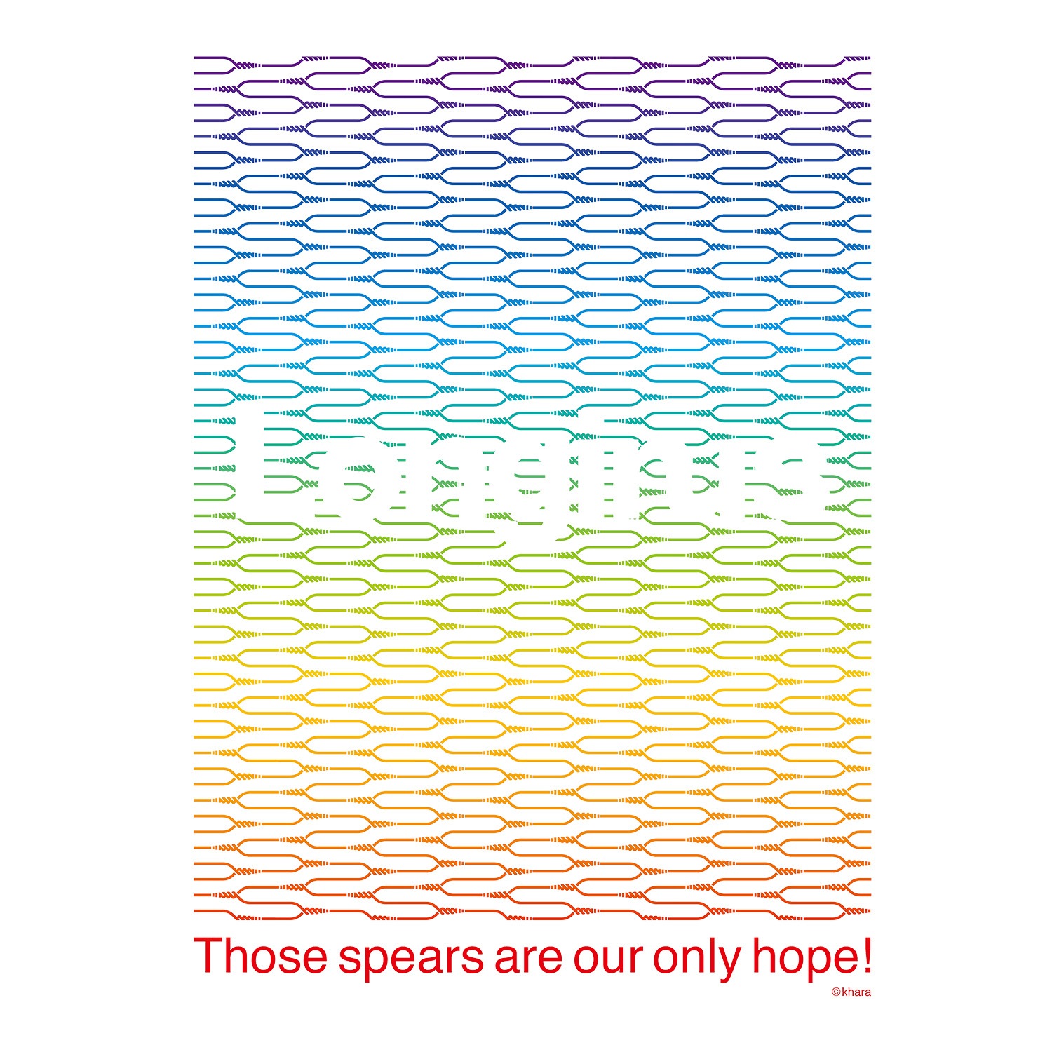 Longinus Art T-Shirt（WHITE×RAINBOW）