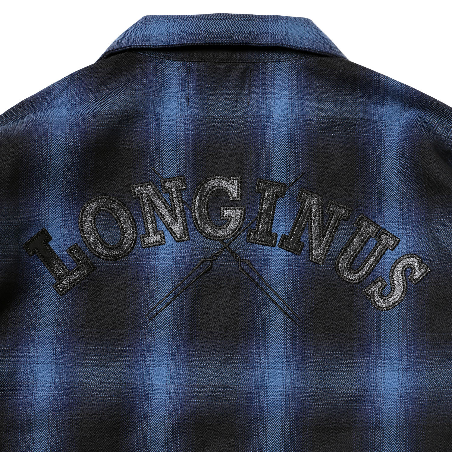 Longinus OPEN NECKED OMBRE CHECKED SHIRTS (BLUE)