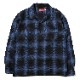 Longinus OPEN NECKED OMBRE CHECKED SHIRTS (BLUE)