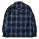 Longinus OPEN NECKED OMBRE CHECKED SHIRTS (BLUE)