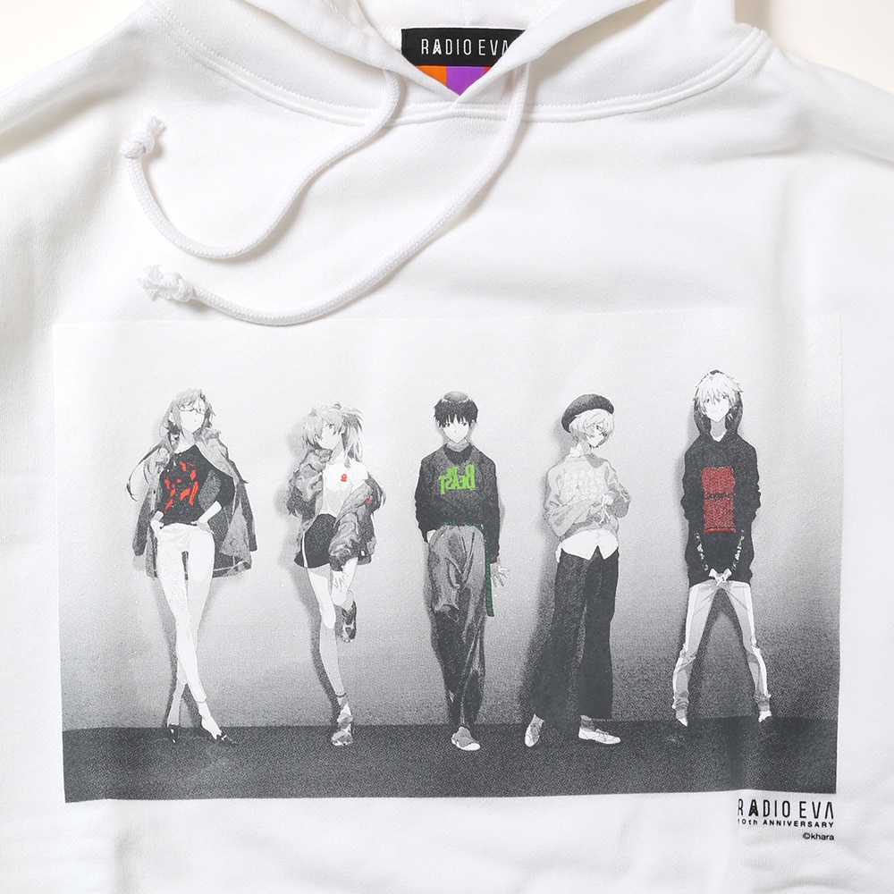 RADIO EVA ラヂオエヴァ エヴァンゲリオン パーカー ホワイト エヴァンゲリオン公式アパレルブランド【RADIO EVA Online Store】