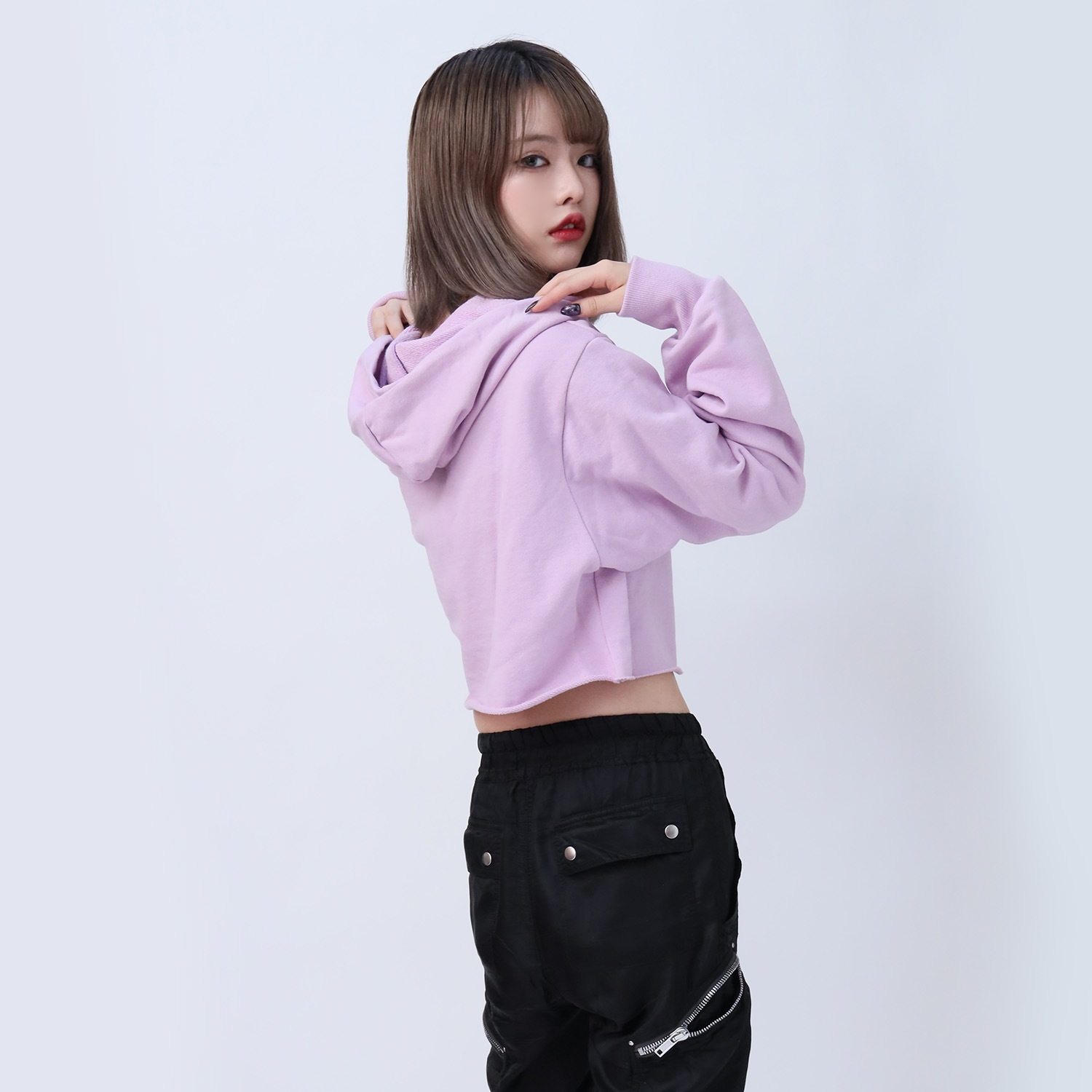 Longinus Cropped Parka (LAVENDER)