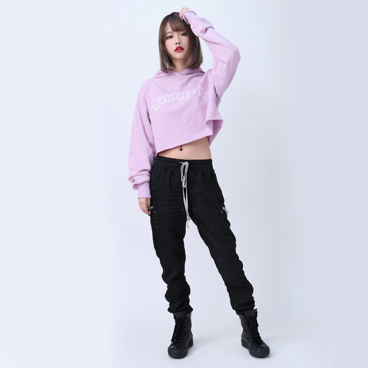 Longinus Cropped Parka (LAVENDER)