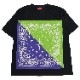 EVA-01 PAISLEYS 2TONE BANDANNA T-Shirt (BLACK)