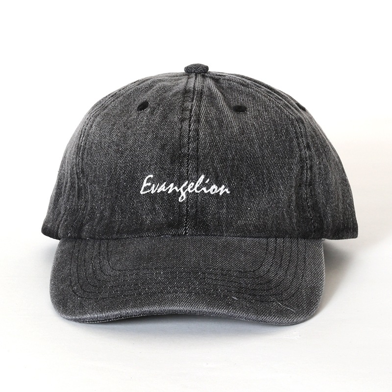 EVANGELION Denim Washed Cap（BLACK INDIGO）