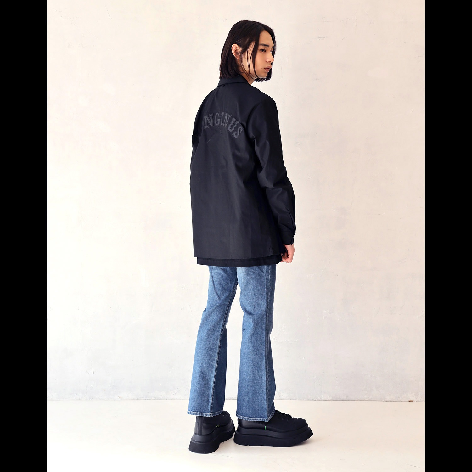 Longinus OPEN NECKED SHIRTS (BLACK)