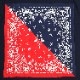 EVA-01 PAISLEYS 2TONE BANDANNA T-Shirt (NAVY)