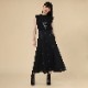 EVANGELION Side Belt Long Skirt (BLACK)