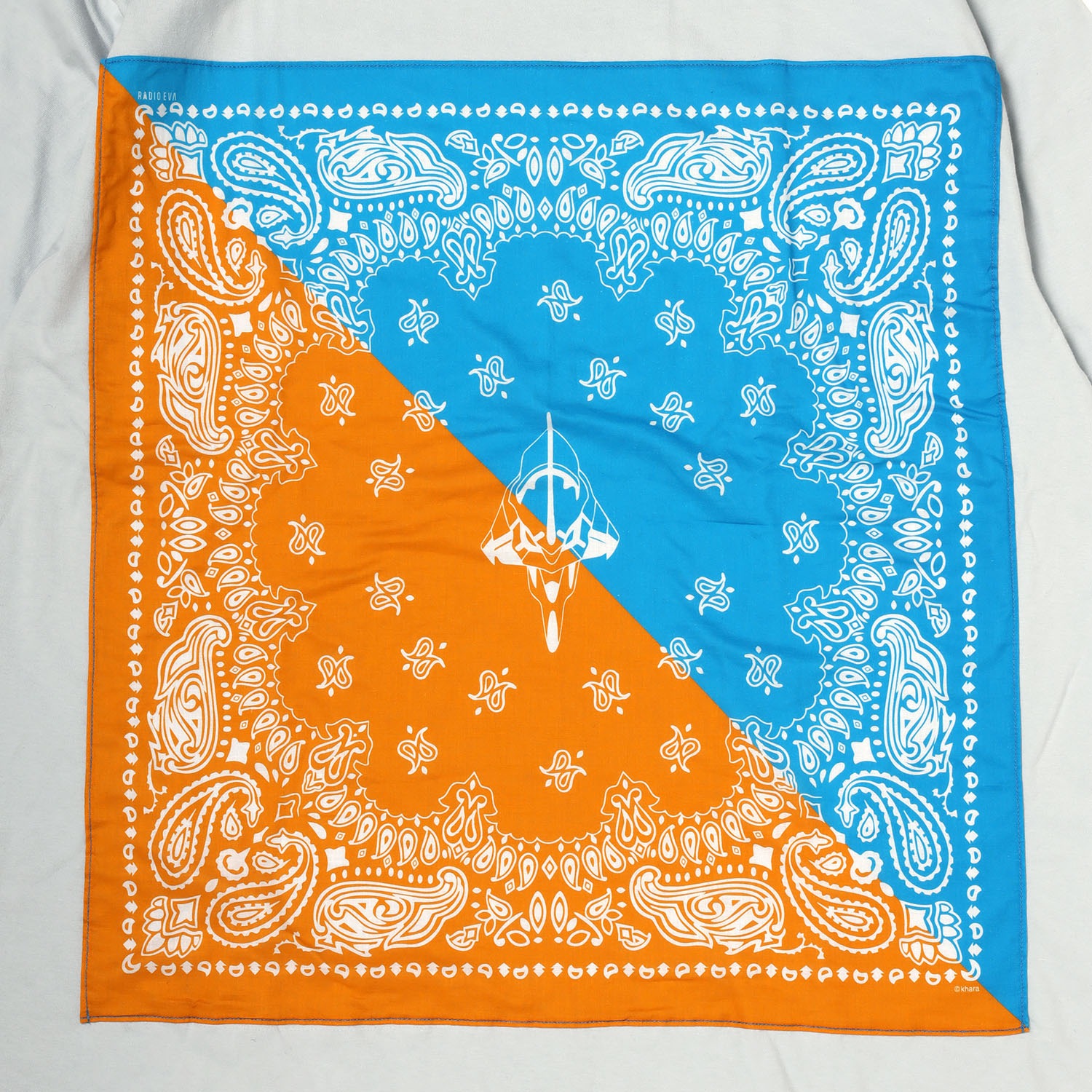 EVA-01 PAISLEYS 2TONE BANDANNA T-Shirt (BLUE)