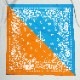 EVA-01 PAISLEYS 2TONE BANDANNA T-Shirt (BLUE)