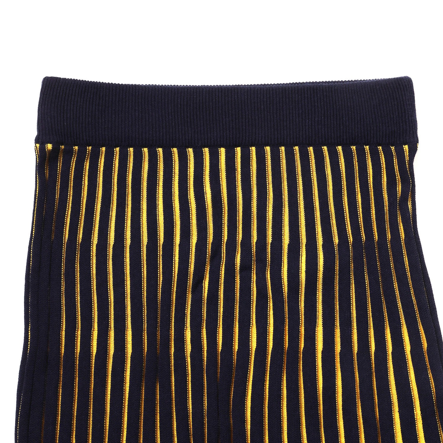 EVANGELION 2tone Knit Pleats Skirt (NAVY(Mark.06))