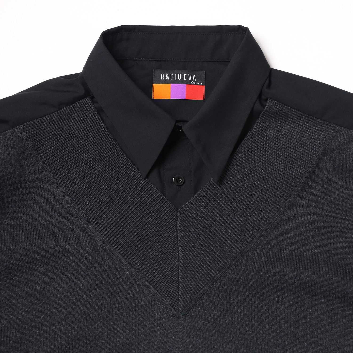 EVANGELION Docking Shirt Dress (BLACK)