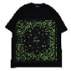 EVA-01 PAISLEYS BANDANNA T-Shirt (BLACK×GREEN)