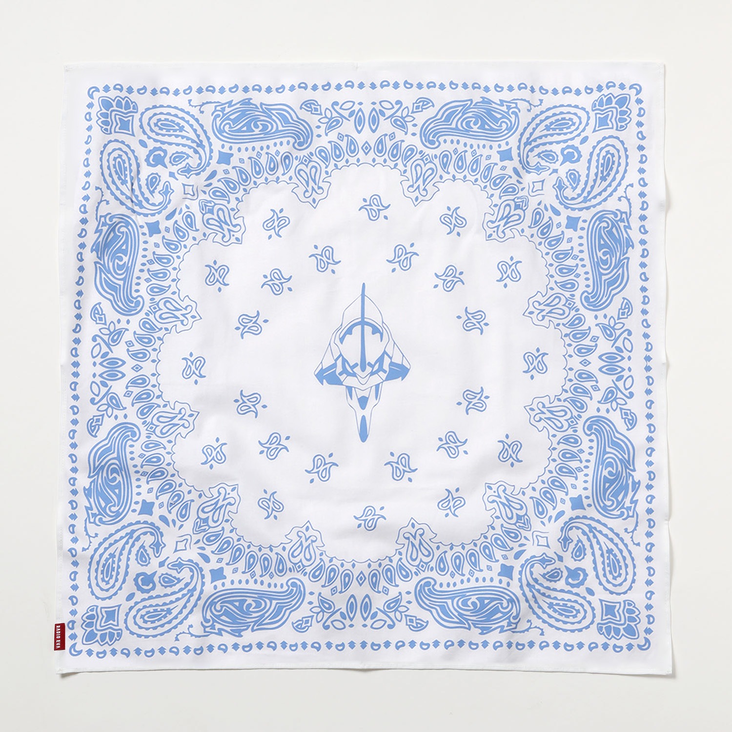 EVA-01 PAISLEYS BANDANA (WHITE×LIGHT BLUE)