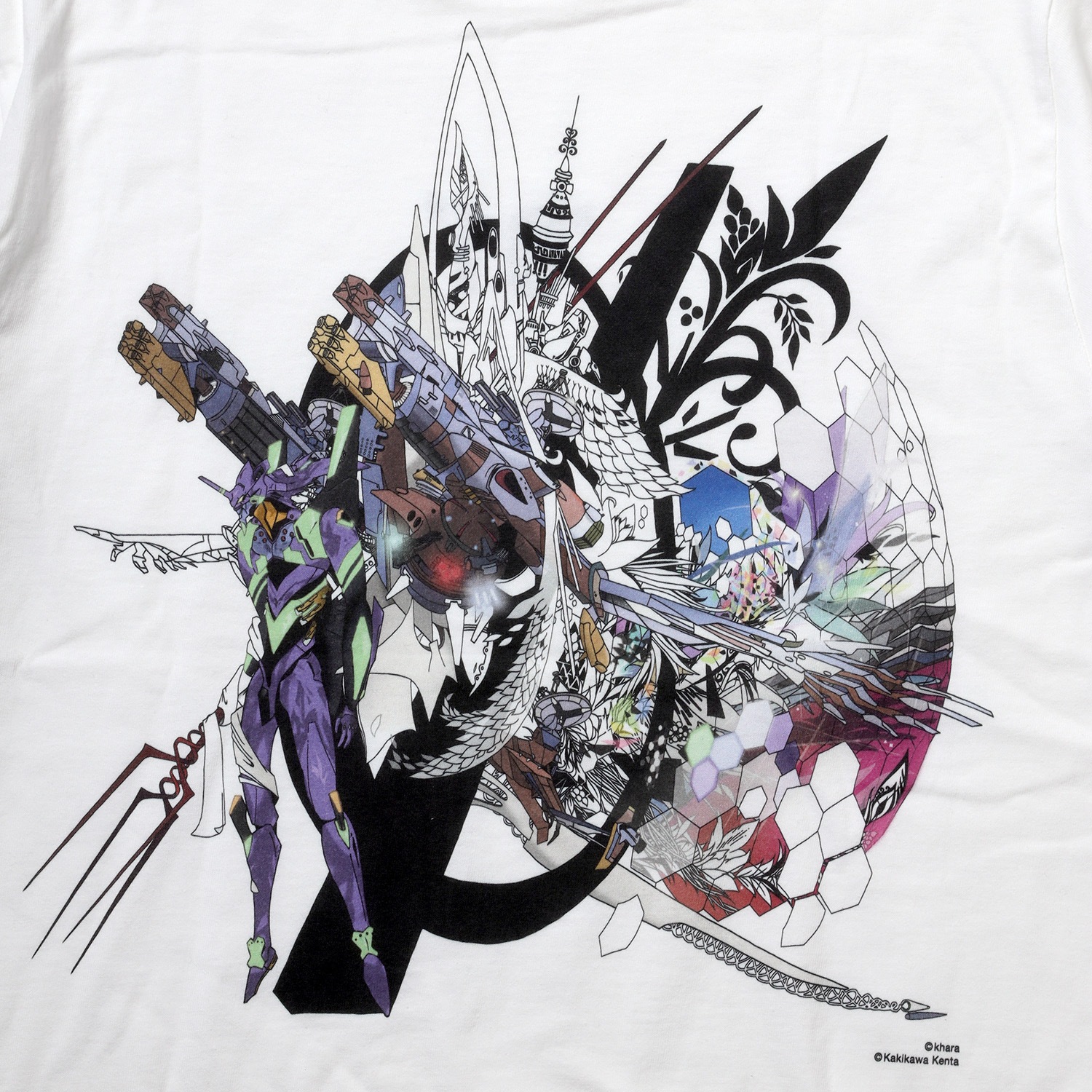 Abstract EVANGELION Cutsew （KENTA KAKIKAWA）（WHITE（EVA-01 β））