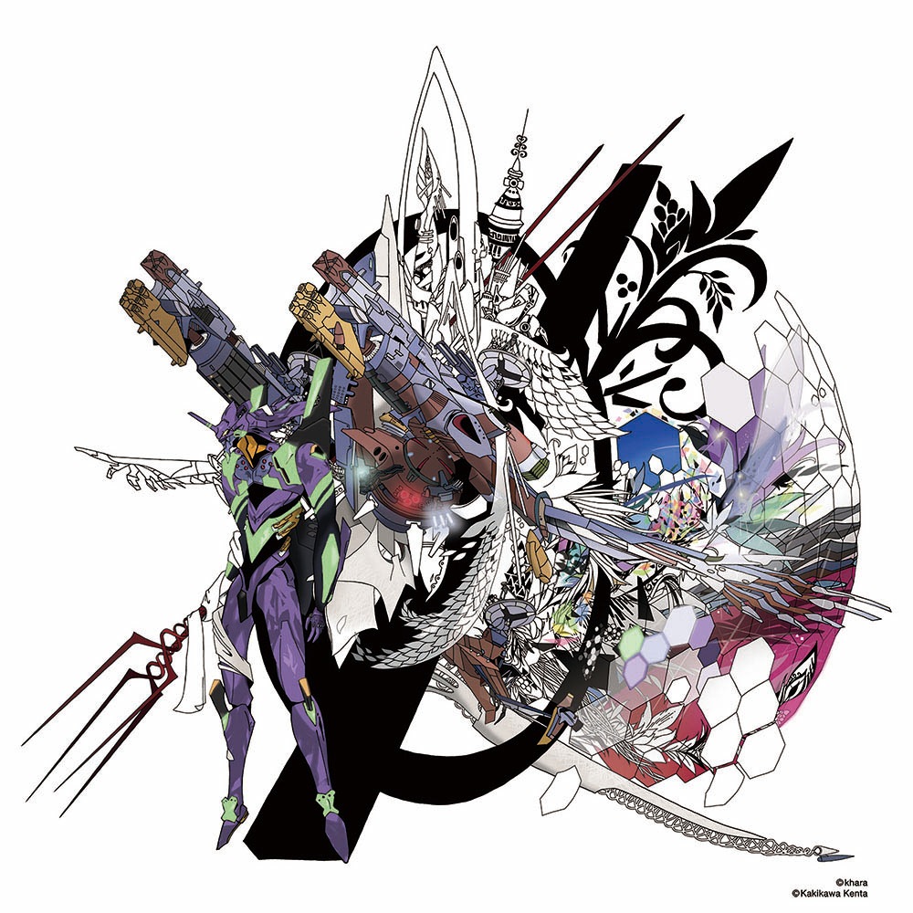 Abstract EVANGELION Cutsew （KENTA KAKIKAWA）（WHITE（EVA-01 β））