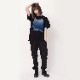 波打際 Organdy T-Shirts (BLACK(BLUE))