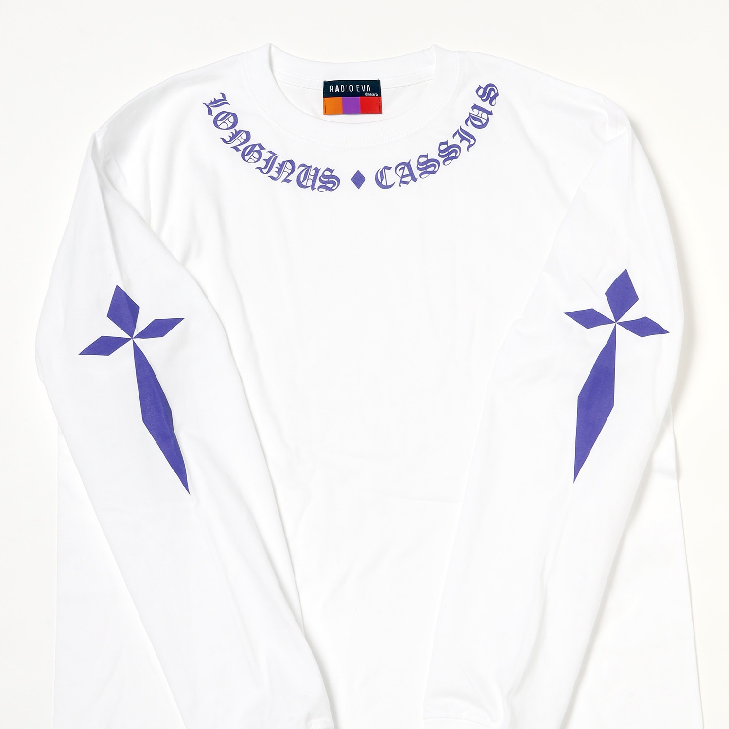 LONGINUS・CASSIUS BLACKLETTER Cutsew (WHITE×PURPLE)