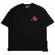 EVA-01 Flower Embroidery T-Shirt β (BLACK×RED)