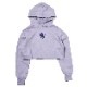 EVA-01 Flower Embroidery Cropped Parka (LAVENDER)