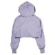 EVA-01 Flower Embroidery Cropped Parka (LAVENDER)