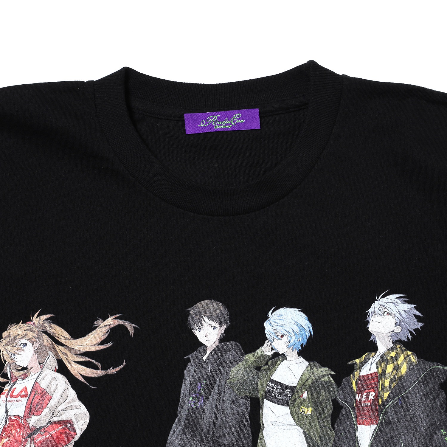 RADIO EVA Illustration T-Shirt (Mai Yoneyama)（ブラック）