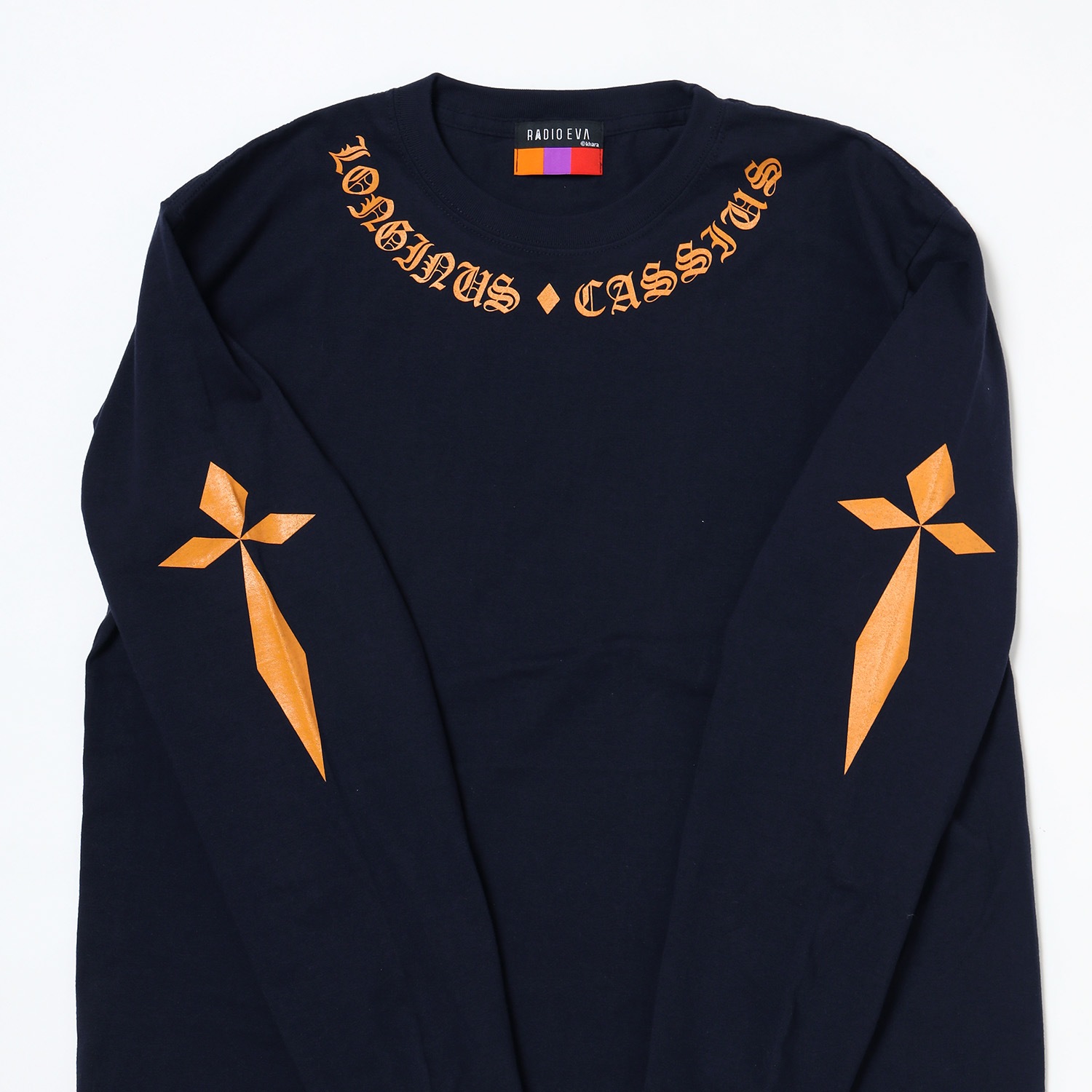 LONGINUS・CASSIUS BLACKLETTER Cutsew (NAVY×ORANGE)