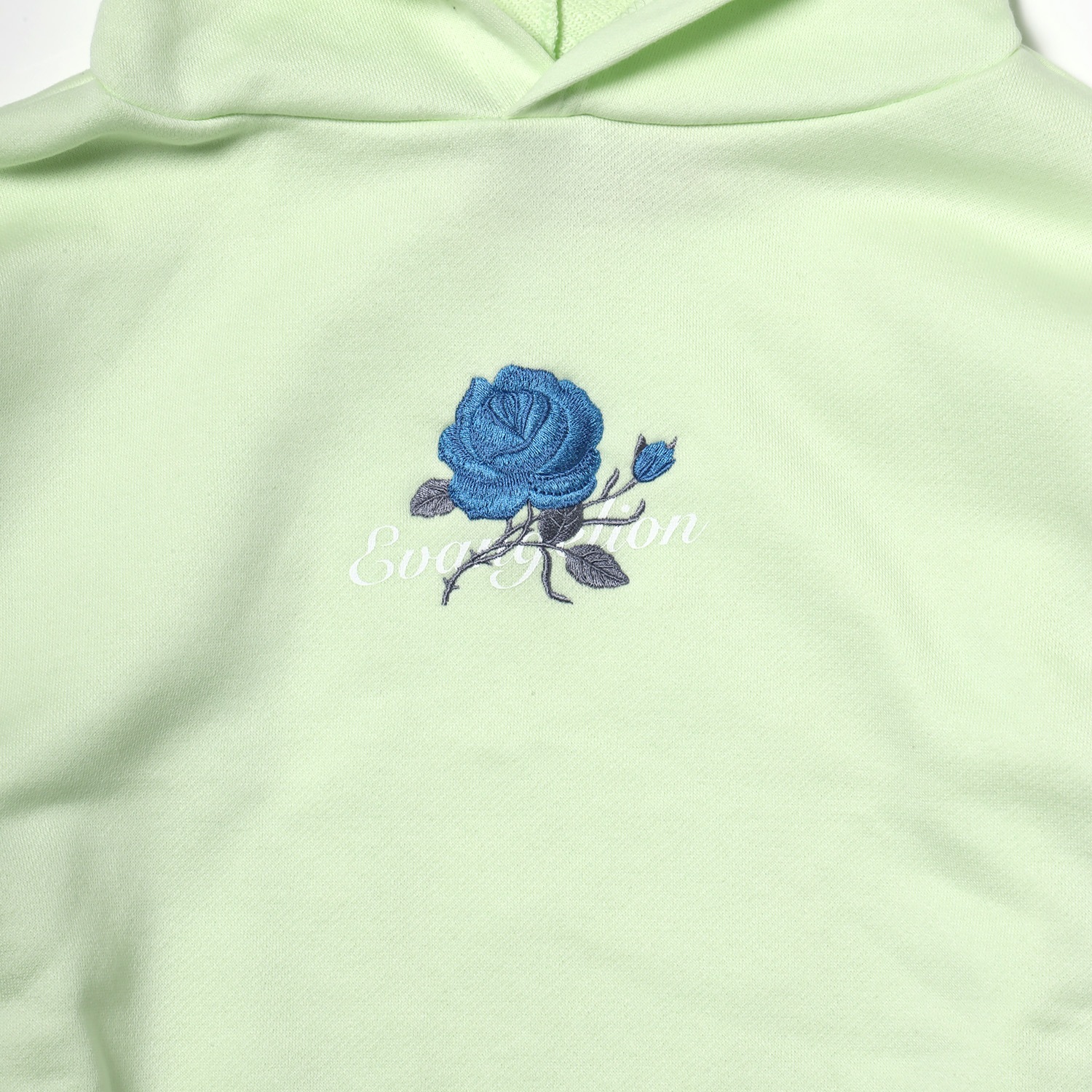 EVA-01 Flower Embroidery Cropped Parka (YELLOW)
