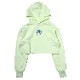 EVA-01 Flower Embroidery Cropped Parka (YELLOW)
