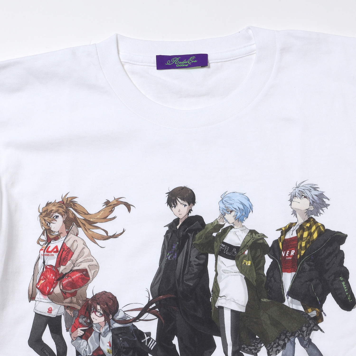 RADIO EVA Illustration T-Shirt (Mai Yoneyama)（ホワイト）