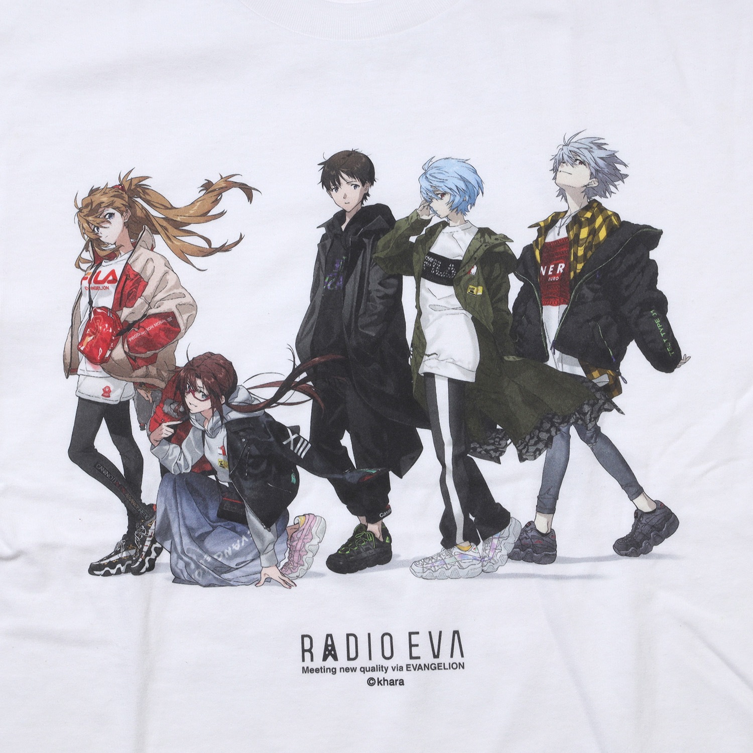 RADIO EVA Illustration T-Shirt (Mai Yoneyama)（ホワイト）