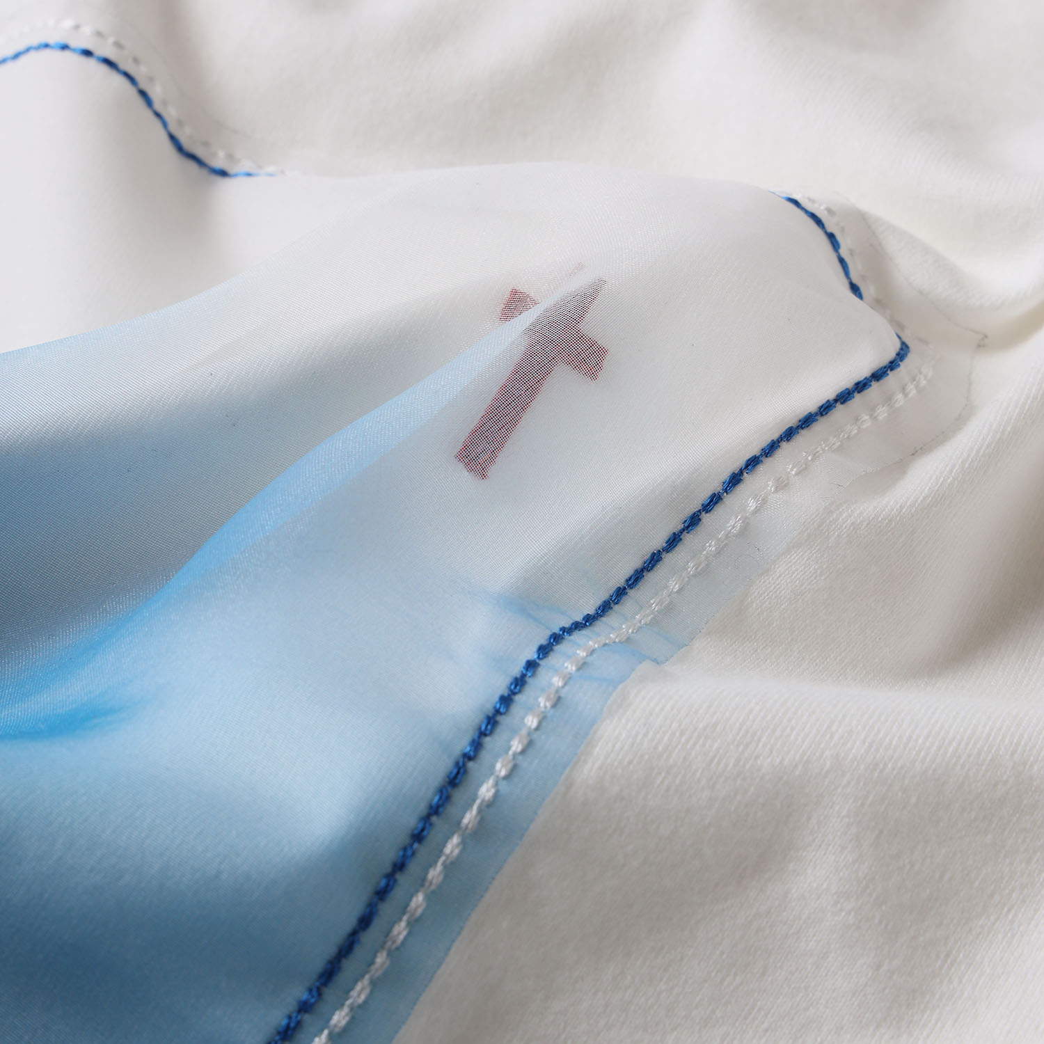 波打際 Organdy T-Shirts (WHITE(BLUE))