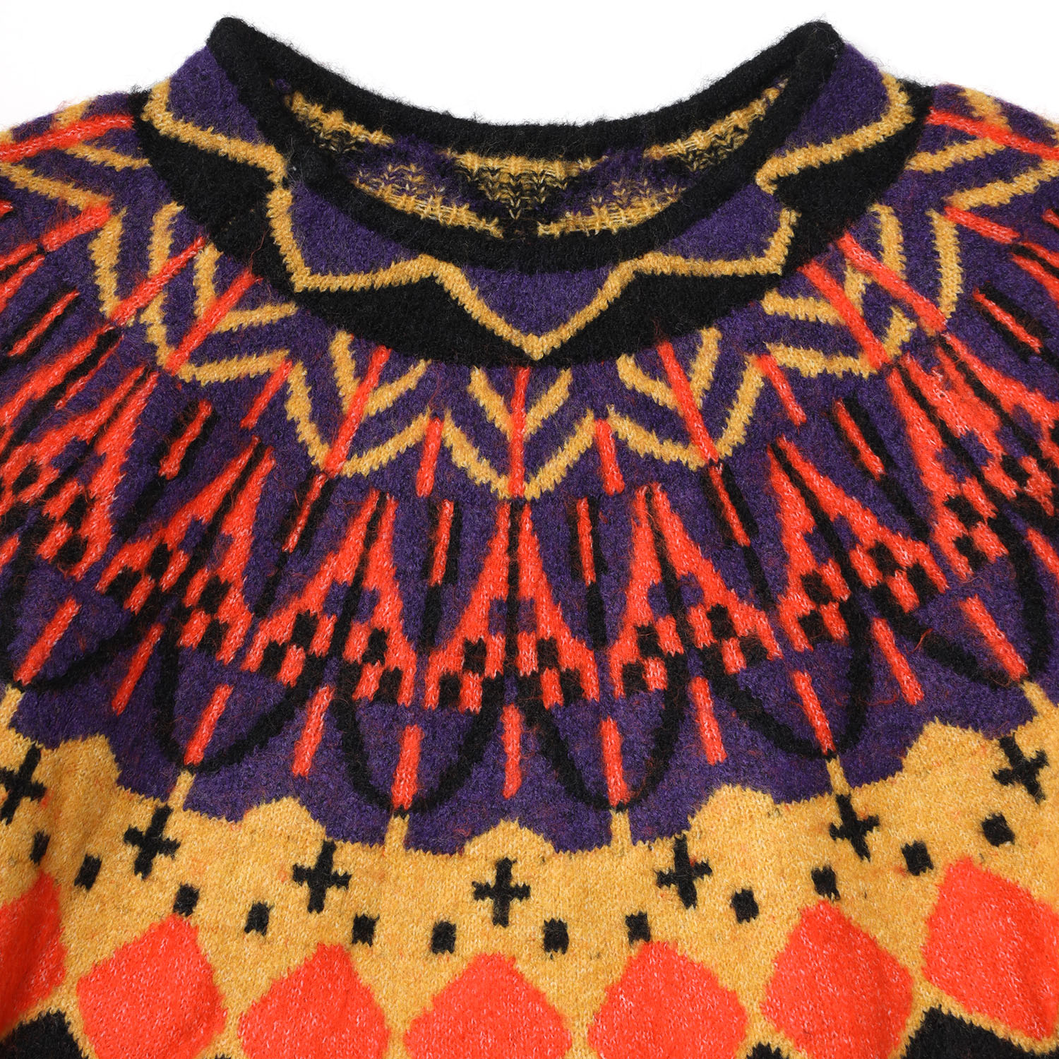 EVANGELION Nordic Pattern Knit (BLACK(ORANGE))