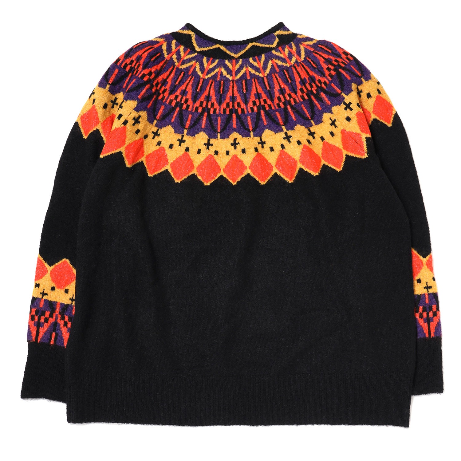 EVANGELION Nordic Pattern Knit (BLACK(ORANGE))