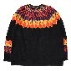 EVANGELION Nordic Pattern Knit (BLACK(ORANGE))