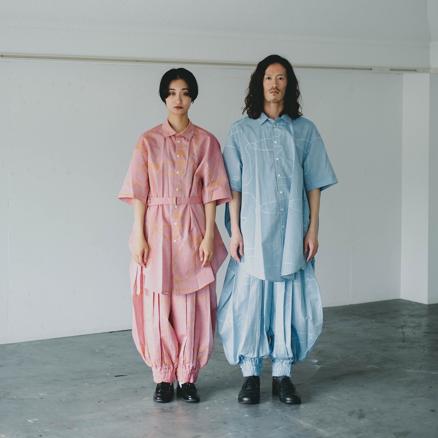 円環 rope jacquard half sleeve shirt by 01u10 (WHITE(REI))