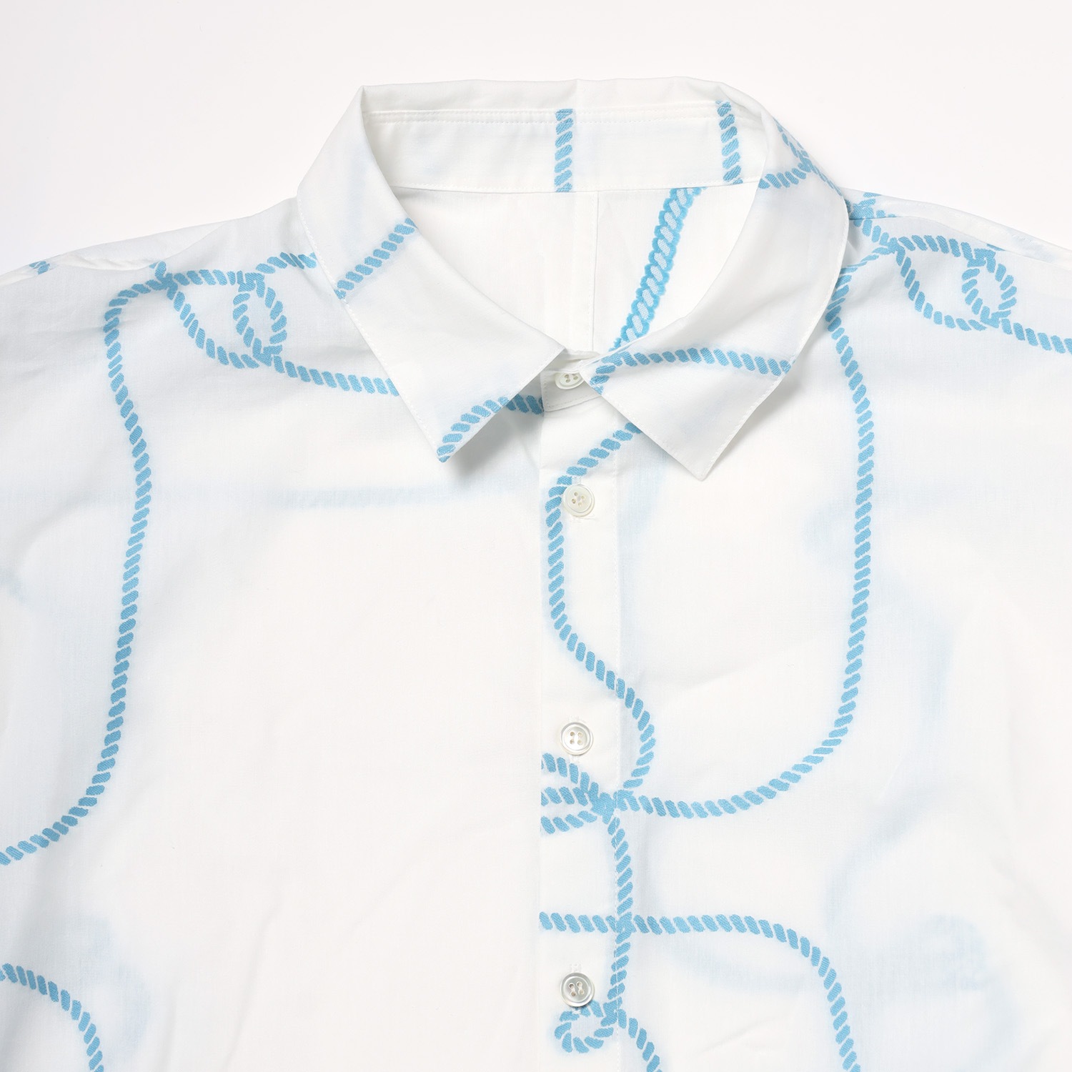 円環 rope jacquard half sleeve shirt by 01u10 (WHITE(REI))
