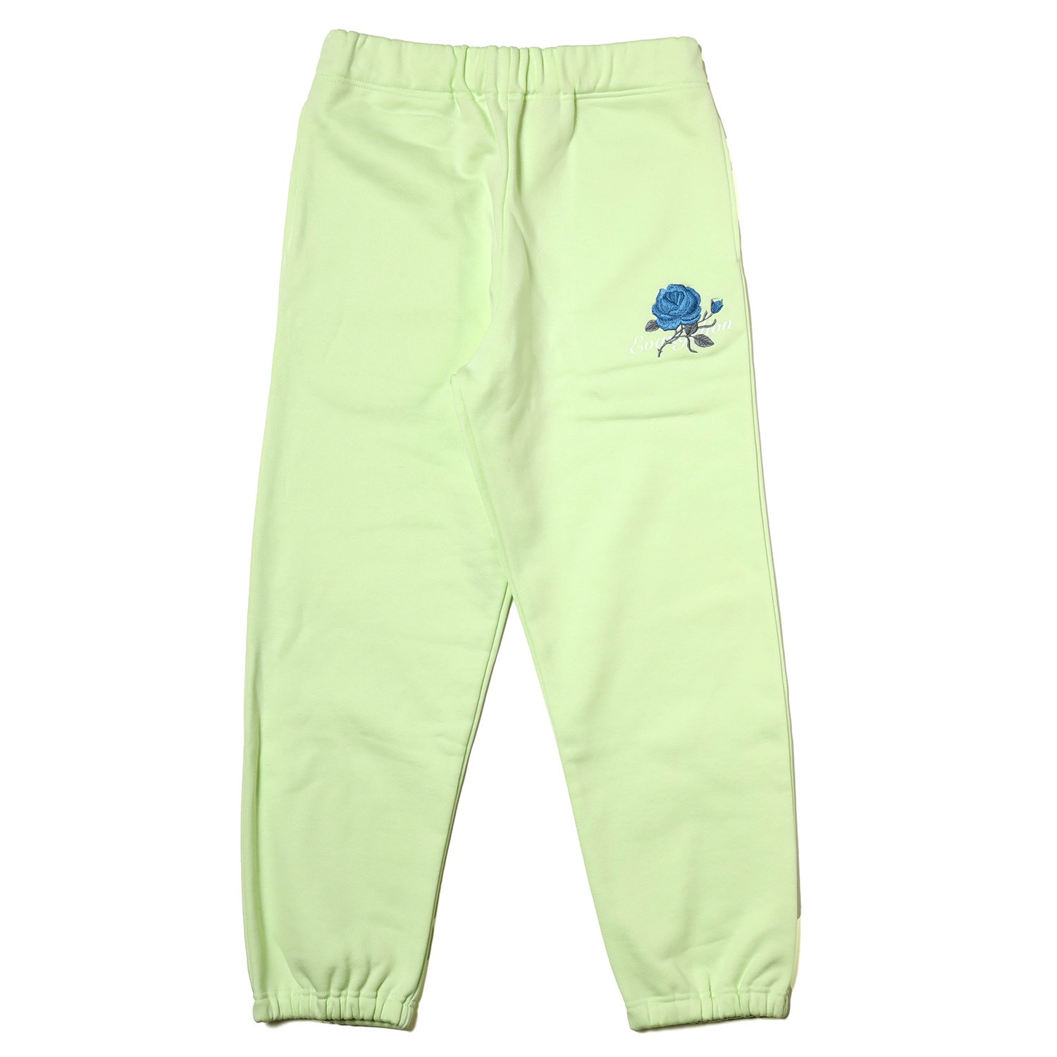 EVA-01 Flower Embroidery Sweat Pants (YELLOW)