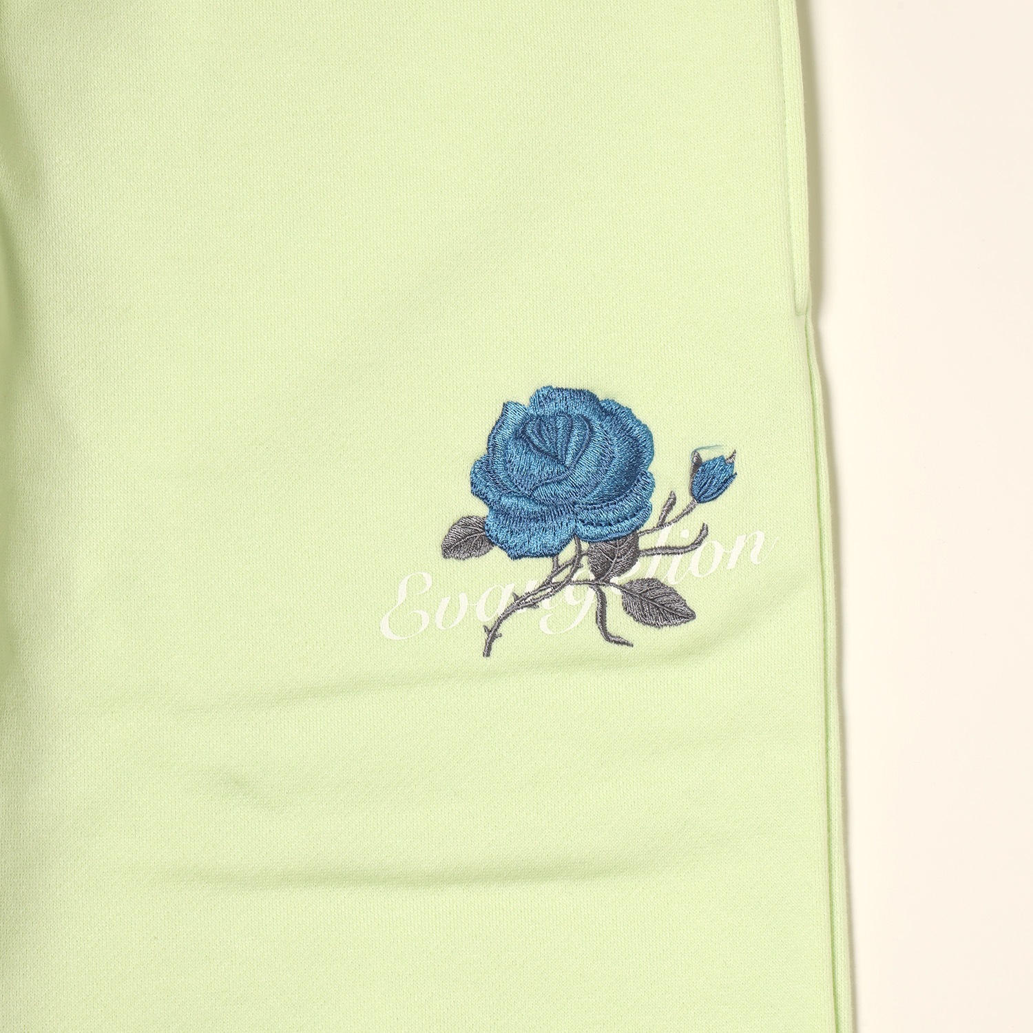 EVA-01 Flower Embroidery Sweat Pants (YELLOW)