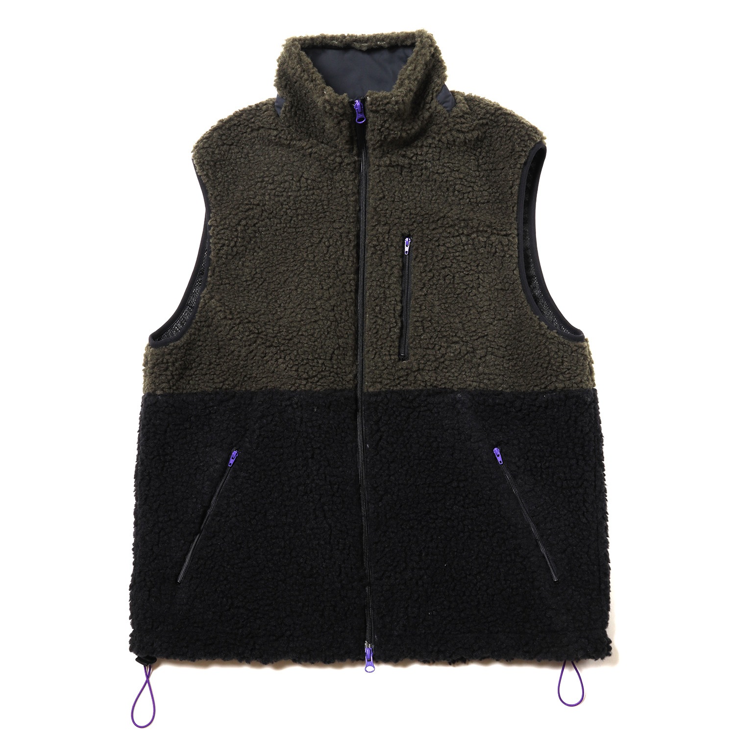 EVANGELION BOA VEST (BLACKGREEN(EVA-01))