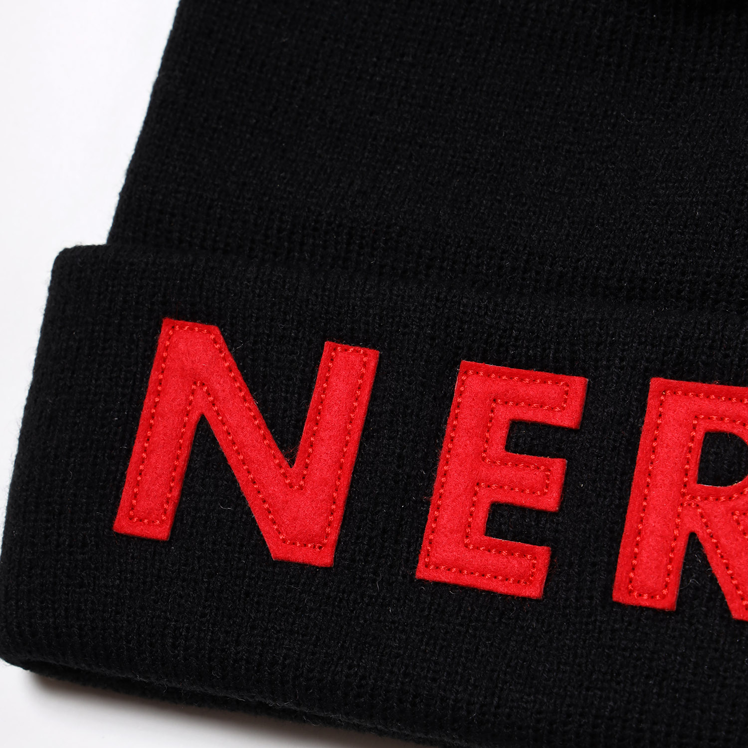 NERV KNIT CAP (BLACK(RED))