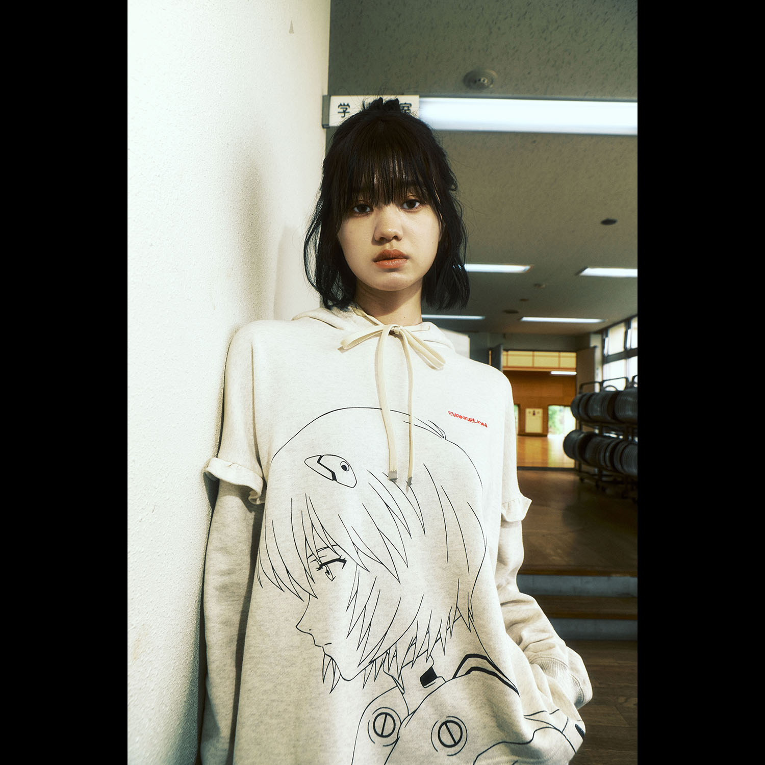 REI Print Hoodie by naokitomizuka（OATMEAL）