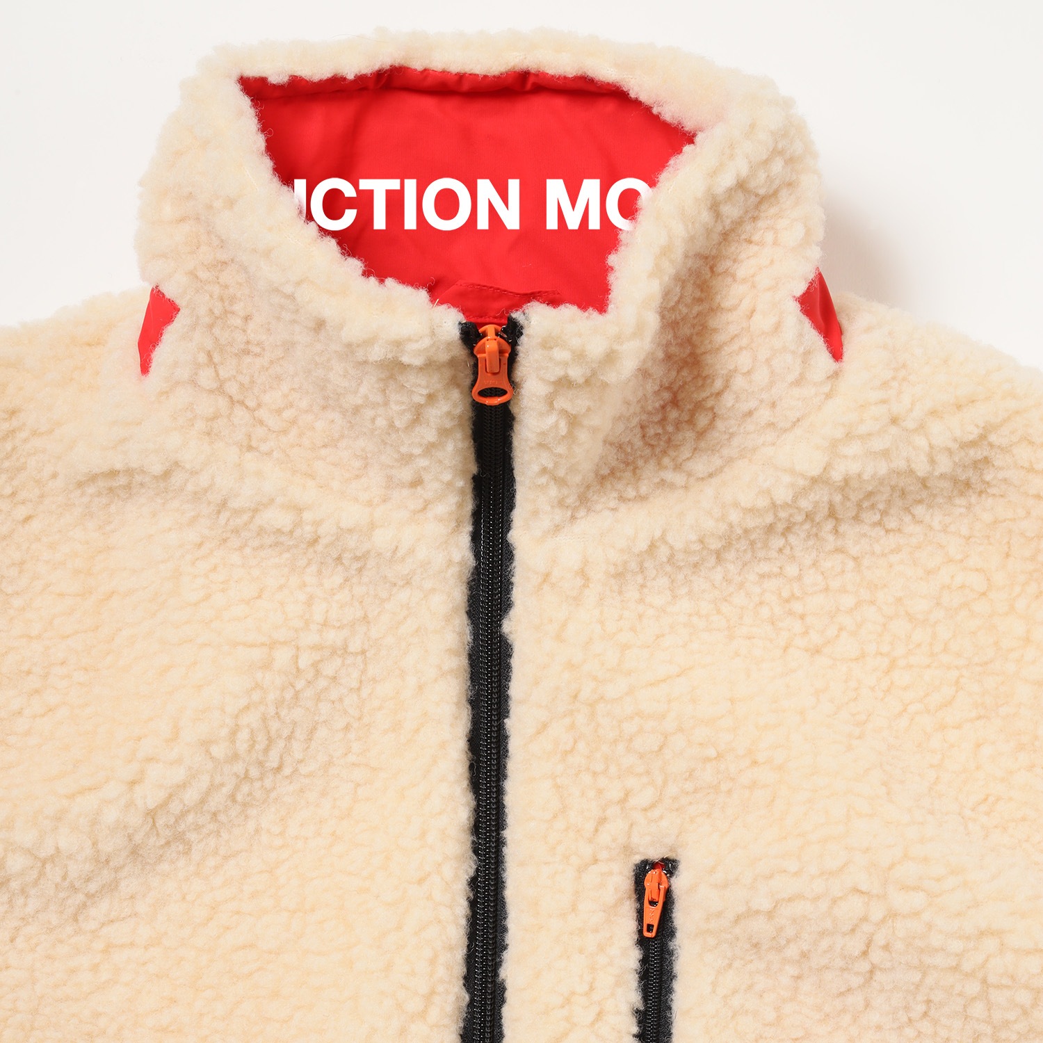 EVANGELION BOA VEST (WHITE×BEIGE(EVA-02))