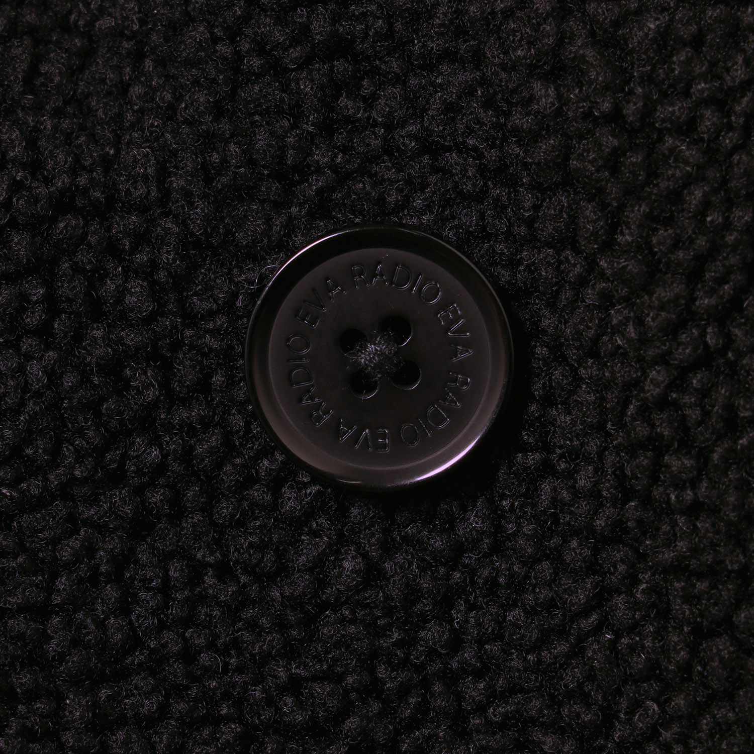 EVANGELION BOA CHESTERFIELD COAT (BLACK)