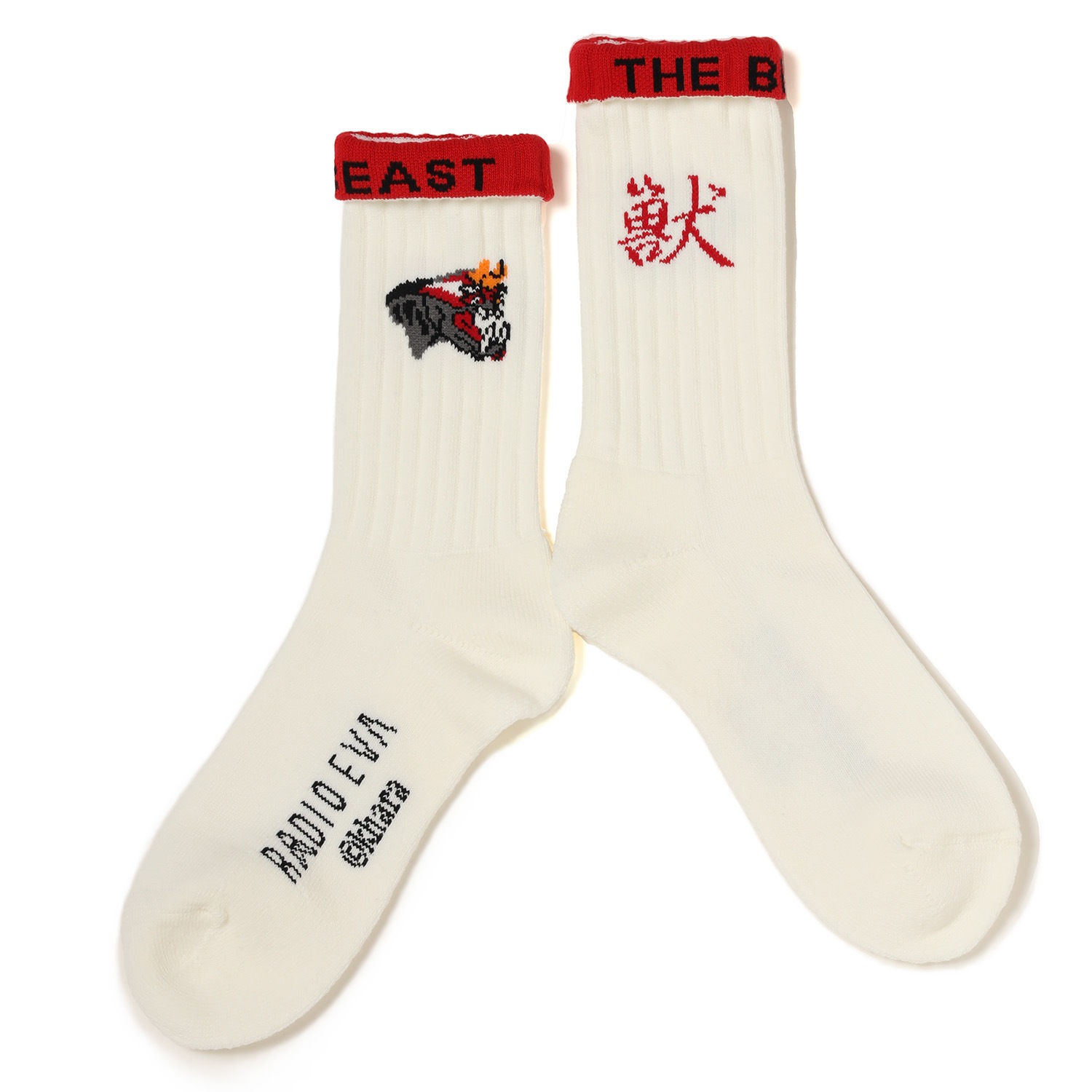 EVANGELION SOCKS  (WHITE(THE BEAST))