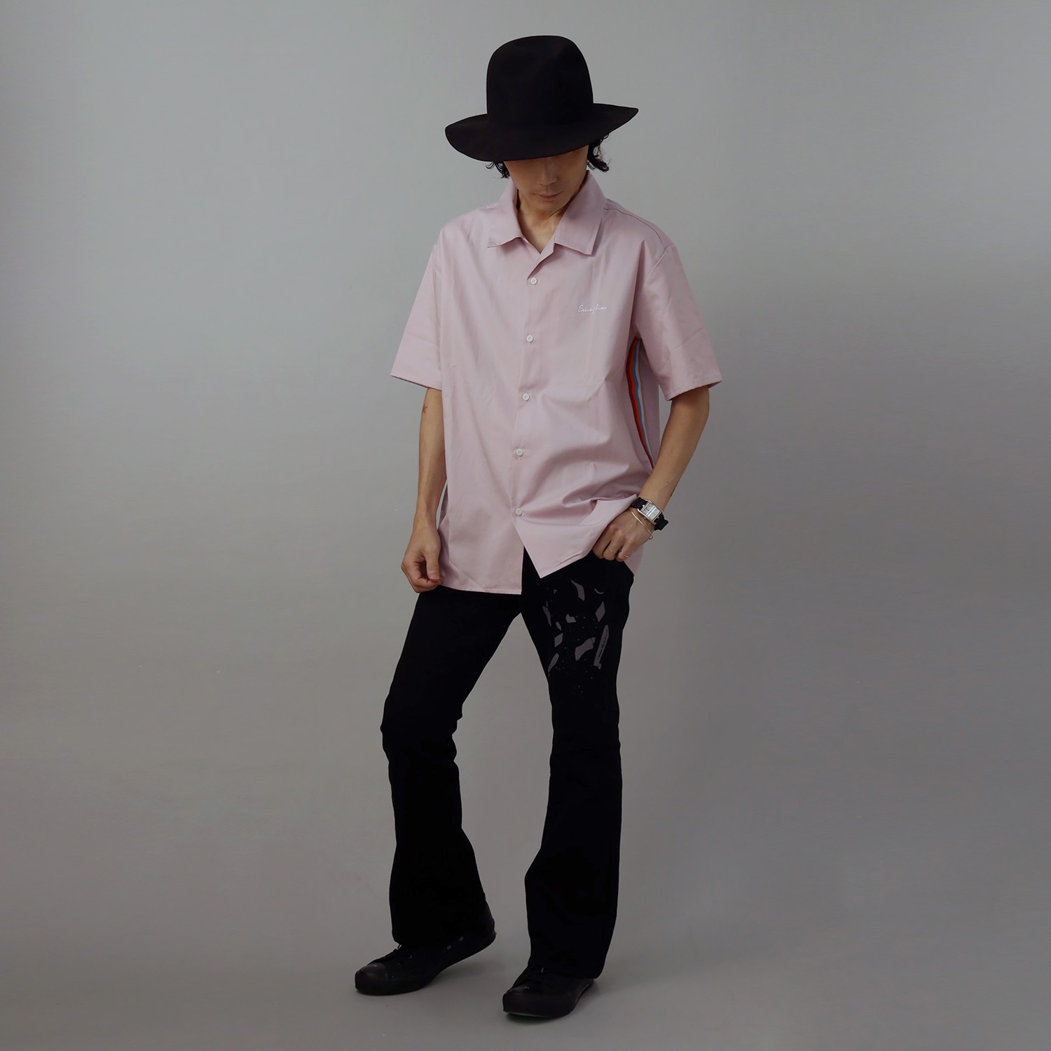 Rebuild of Evangelion SHORT SLEEVE WORK SHIRT (BLACK)